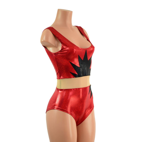 One Piece Romper with Mesh Waistband and Black Mystique Details - Coquetry Clothing