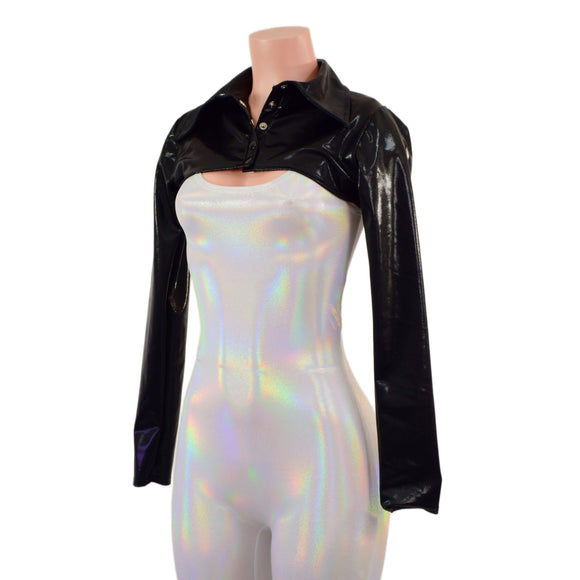 Black Mystique Bolero with Snap Front Rodeo Collar
