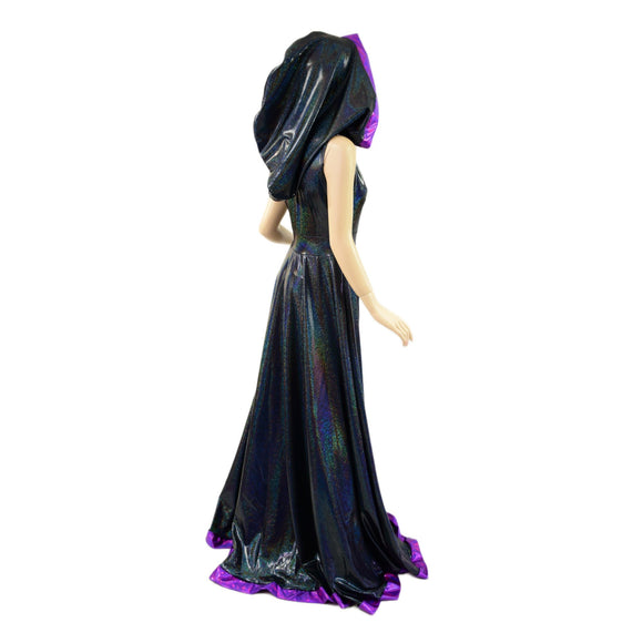 Open Front, Sleeveless Breakaway Gown with Reaper Hood - Coquetry Clothing