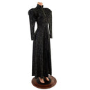Open Fronted Full Length Gown with Victoria Sleeves and Breakaway Snaps - Coquetry Clothing