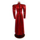 Open Fronted Full Length Gown with Victoria Sleeves and Breakaway Snaps - Coquetry Clothing