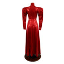 Open Fronted Full Length Gown with Victoria Sleeves and Breakaway Snaps - Coquetry Clothing