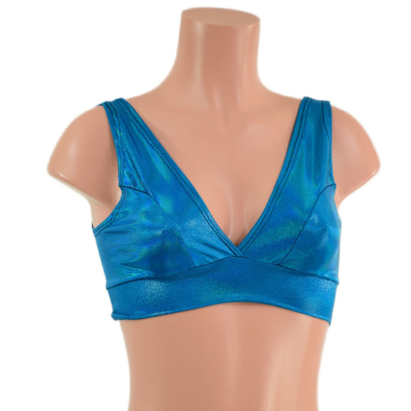 Peacock Holographic Starlette Bralette - Coquetry Clothing