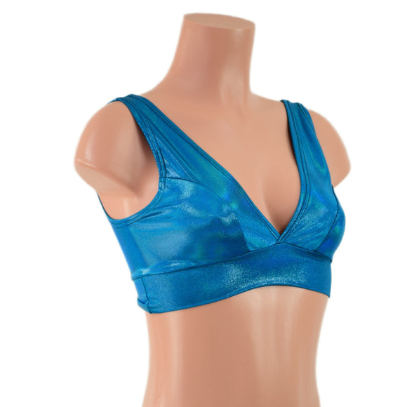 Peacock Holographic Starlette Bralette - Coquetry Clothing