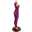 Pink Lightning Sleeveless Catsuit - Coquetry Clothing