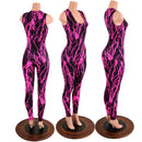 Pink Lightning Sleeveless Catsuit - Coquetry Clothing