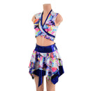 Pixie Skirt and Wrap and Tie Top with Contrast Trim Set - Coquetry Clothing