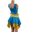 Pixie Skirt & Lace Up Side Crop Tank Set - Coquetry Clothing