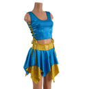 Pixie Skirt & Lace Up Side Crop Tank Set - Coquetry Clothing