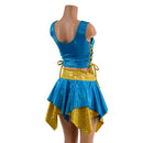 Pixie Skirt & Lace Up Side Crop Tank Set - Coquetry Clothing