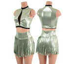 Platinum 2PC Keyhole Top and Gladiator Shorts Set - Coquetry Clothing