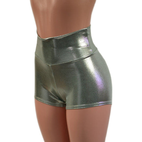 Platinum High Waist Shorts - Coquetry Clothing