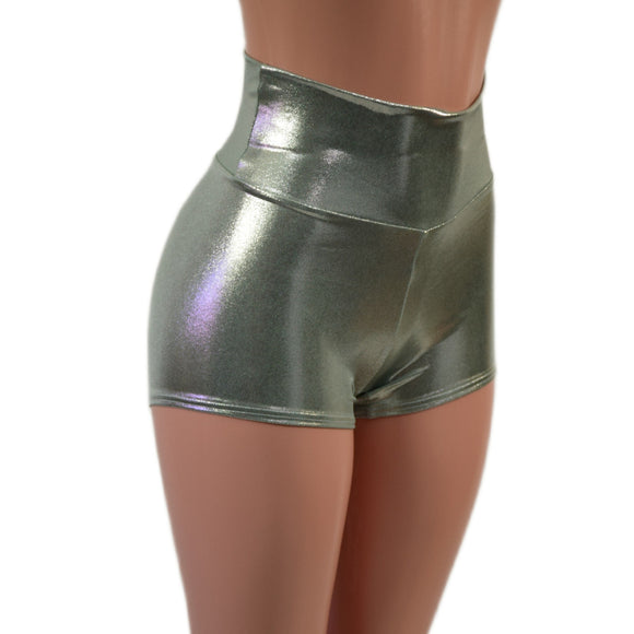 Platinum High Waist Shorts - Coquetry Clothing