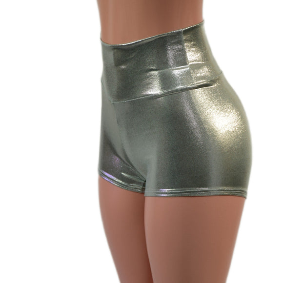 Platinum High Waist Shorts - Coquetry Clothing