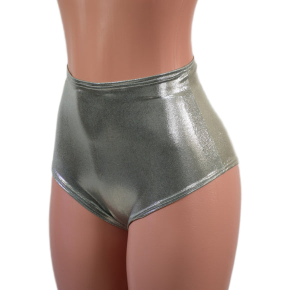 Platinum High Waist Siren Shorts - Coquetry Clothing