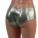 Platinum Metallic Ultra Cheeky Booty Shorts - Coquetry Clothing