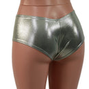Platinum Metallic Ultra Cheeky Booty Shorts - Coquetry Clothing