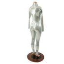 Platinum Turtle Neck Catsuit - Coquetry Clothing