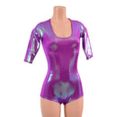 Plumeria Half Sleeve Romper with Scoop Neck and Boy Cut Leg - Coquetry Clothing