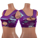 Plumeria High Or Low Reversible Cutout Oring Mini Crop - Coquetry Clothing