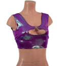 Plumeria High Or Low Reversible Cutout Oring Mini Crop - Coquetry Clothing