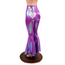 Plumeria High Waist Bell Bottoms with Lilac Booty Heart Applique - Coquetry Clothing