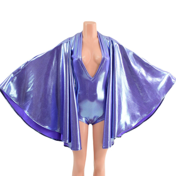 Plunging V Neck Lavender Ice Romper - Coquetry Clothing
