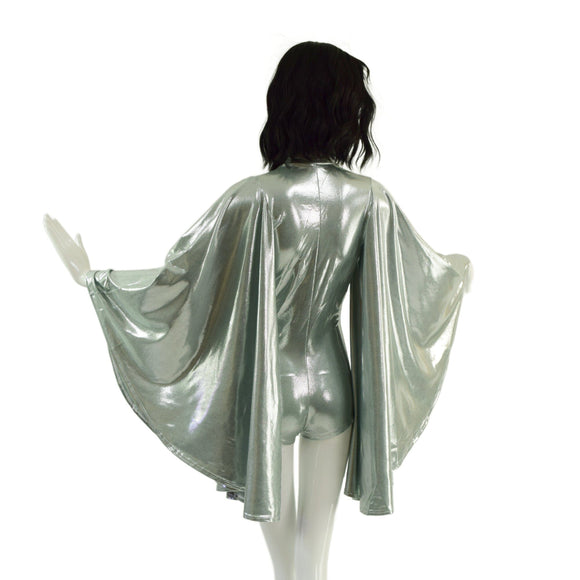 Plunging V Neck Platinum Romper - Coquetry Clothing