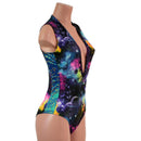 Plunging V Neck Side Panel Romper - Coquetry Clothing
