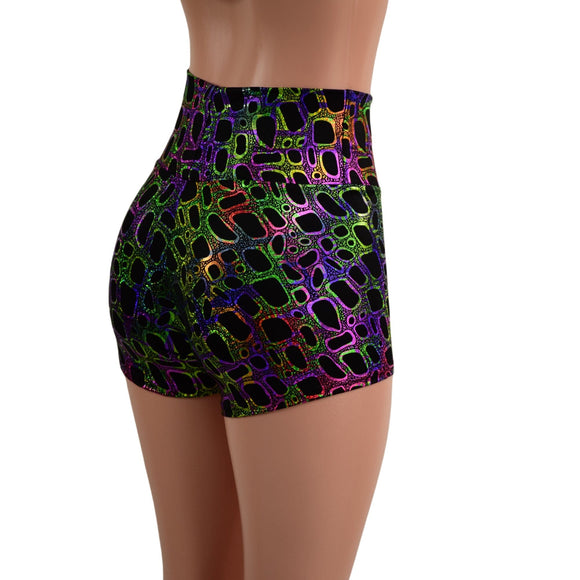Poisonous High Waist Shorts - Coquetry Clothing