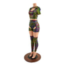Poisonous Print Nirvana Set with Thigh High Leg Warmers - Coquetry Clothing