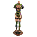 Poisonous Print Nirvana Set with Thigh High Leg Warmers - Coquetry Clothing