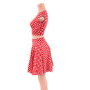 Polka Dot Minnie Skater Skirt & Crop - Coquetry Clothing