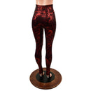 Primeval Red High Waist Leggings with Stirrups - Coquetry Clothing