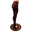 Primeval Red High Waist Leggings with Stirrups - Coquetry Clothing