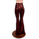 Primeval Red High Waist Solar Flares - Coquetry Clothing