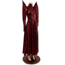 Primeval Red Mega Sharp Shoulder Gown - Coquetry Clothing