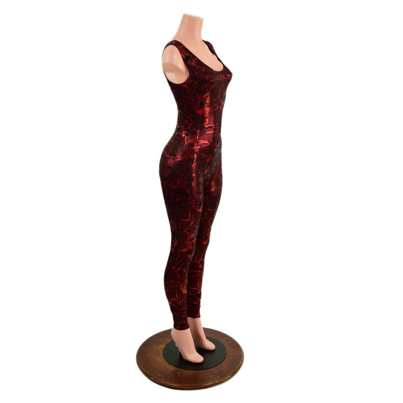 Primeval Red Tank Style Catsuit - Coquetry Clothing