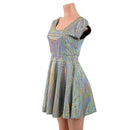 Prism Holographic Cap Sleeve Skater Dress - Coquetry Clothing