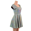 Prism Holographic Cap Sleeve Skater Dress - Coquetry Clothing
