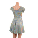 Prism Holographic Cap Sleeve Skater Dress - Coquetry Clothing