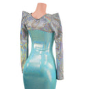 Prism Holographic Sharp Shoulder Bolero with Long Sleeves - Coquetry Clothing