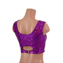 Purple Fish Scale High Or Low Reversible Cutout Oring Mini Crop - Coquetry Clothing