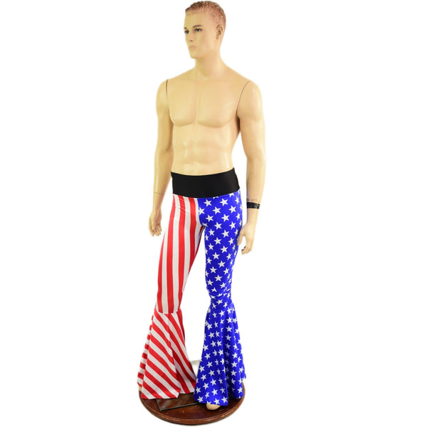 Mens Stars and Stripes Bell Bottom Flares - 4