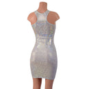 Racerback Bodycon Dress in White Kaleidoscope - Coquetry Clothing