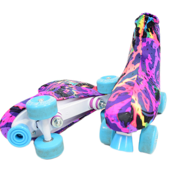 Rainbow Leopard Childrens Roller Skate Boot Covers - Coquetry Clothing