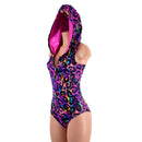 Rainbow Leopard Racerback Romper with Front Zipper - Coquetry Clothing