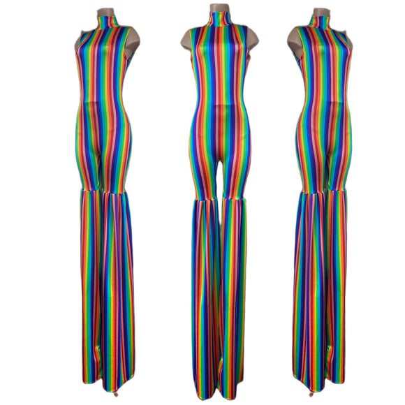 Rainbow Stripe Stilting Costume - Coquetry Clothing