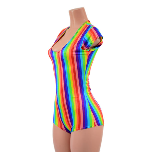 Rainbow Striped Romper - Coquetry Clothing