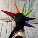 Rainbow Unicorn Horn Bonnet in Black Mystique - Coquetry Clothing